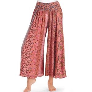 Blue Sky Wide-Leg Palazzo Pants,